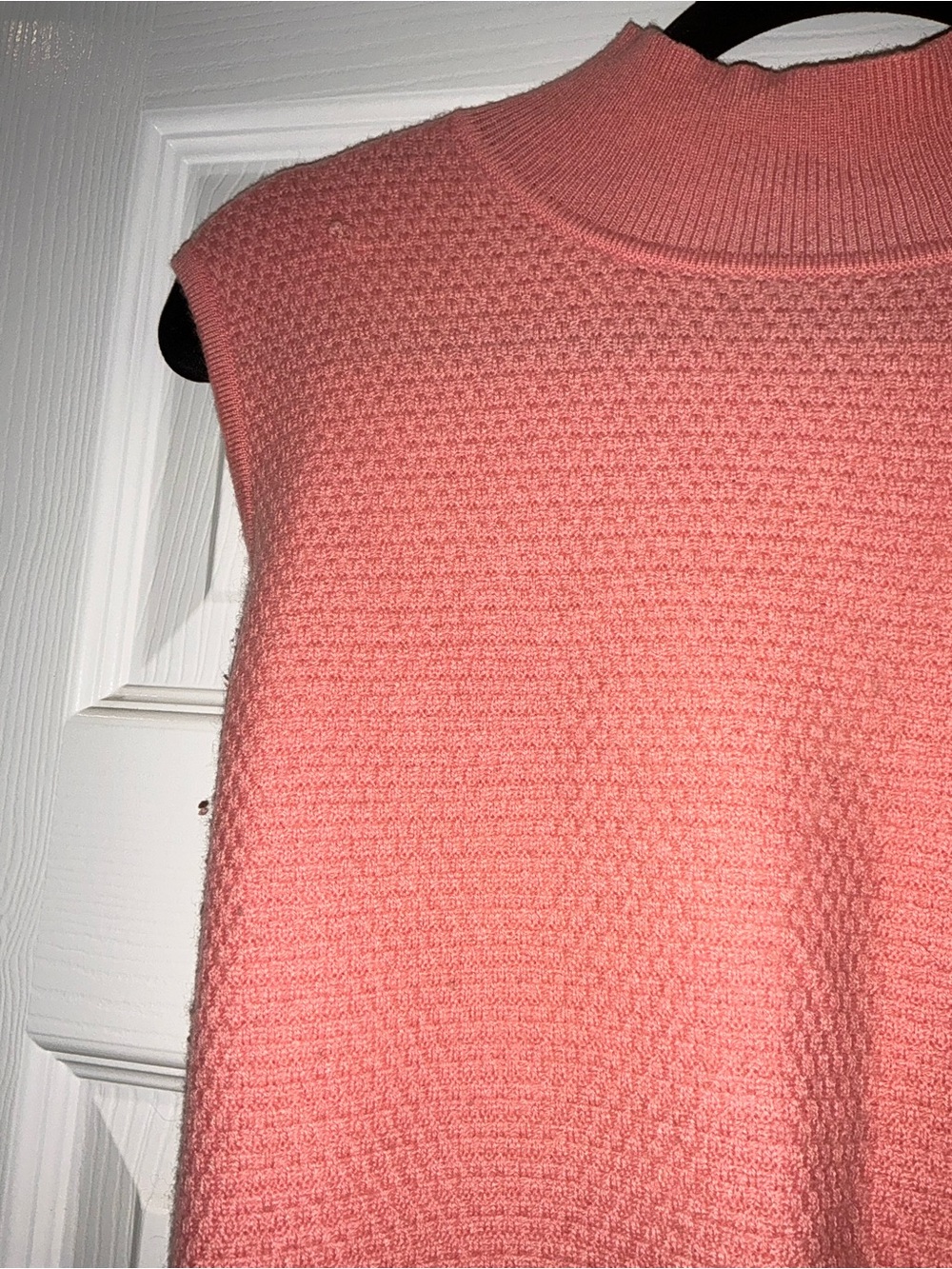 St. John Boutiques Luxury Cashmere Twinset Coral Pink Textured Knit Size M - Picture 12 of 15
